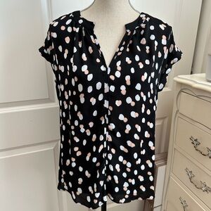 Chic Black Polka Dot Blouse